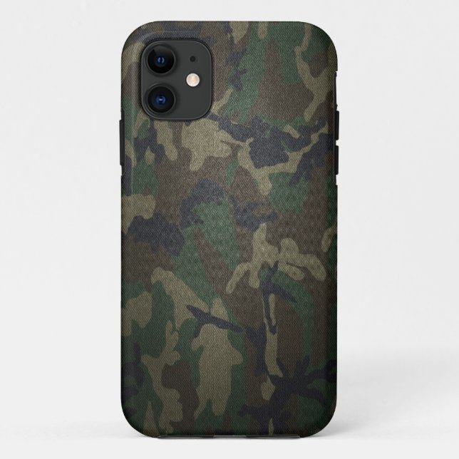 Woodland Camo Fabric Case-Mate iPhone Case (Back)