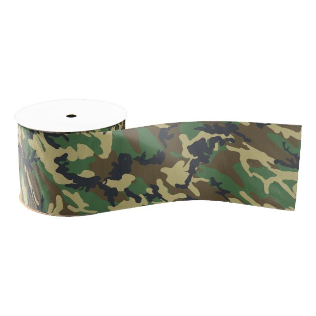 Woodland Camo Grosgrain Ribbon (Spool)