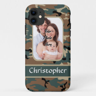 Woodland camo pattern iPhone 11 case