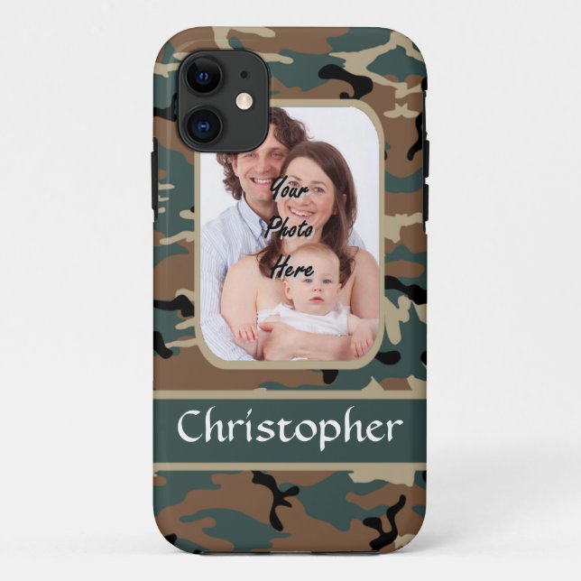 Woodland camo pattern Case-Mate iPhone case (Back)