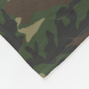 Woodland Camo Pattern Fleece Blanket