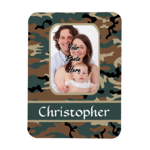 Woodland camo pattern magnet