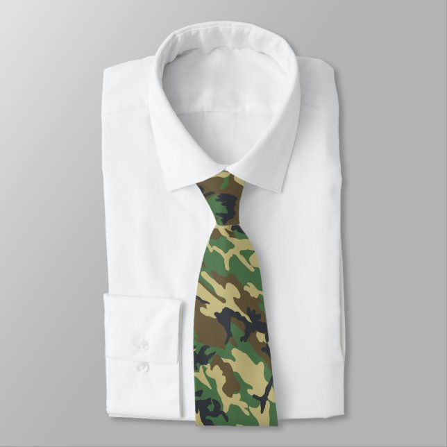 Woodland Camo Tie (Tied)