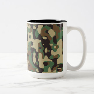 Woodland Camo Two-Tone Coffee Mug