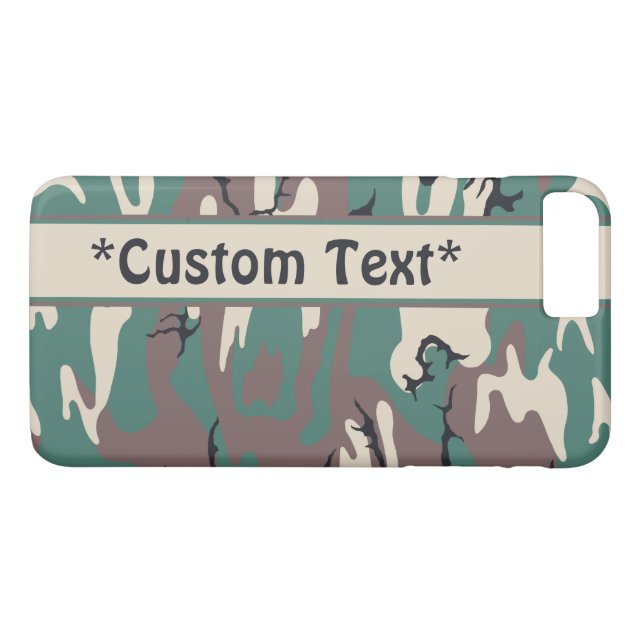 Woodland Camo w/ Custom Text Case-Mate iPhone Case (Back (Horizontal))