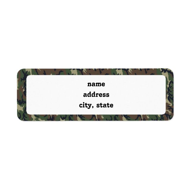 Woodland Camouflage Background Template (Front)