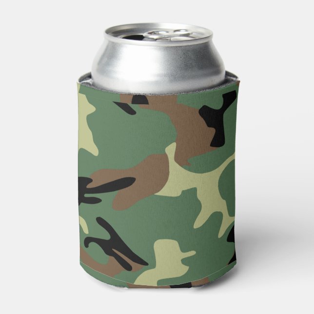 Woodland Camouflage Can Cooler (Can Front)