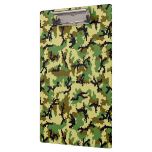 Woodland camouflage clipboard