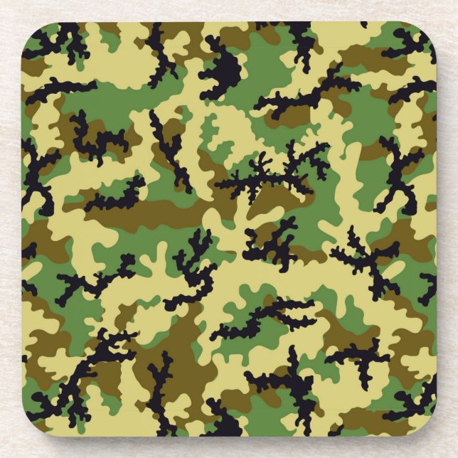 Woodland camouflage coaster (Front)
