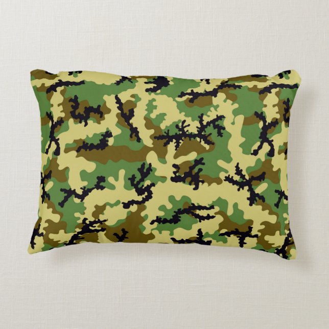 Woodland camouflage decorative cushion (Back)