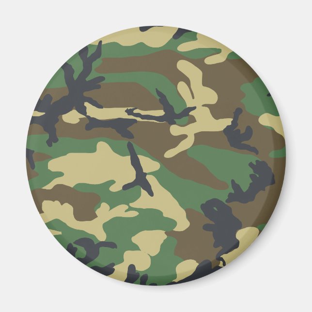 Woodland Camouflage Design Magnet (Front)