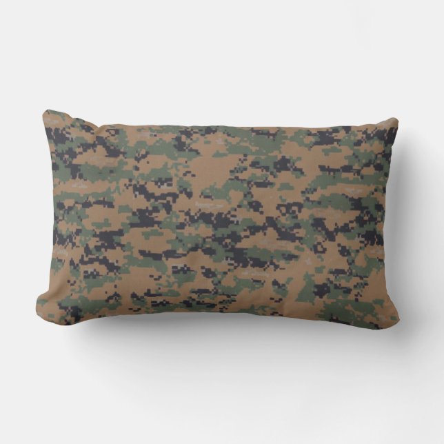 Woodland Camouflage (Digital) Lumbar Cushion (Front)