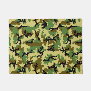 Woodland camouflage doormat