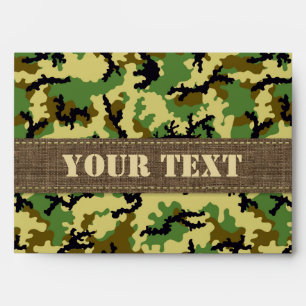 Woodland camouflage envelopes