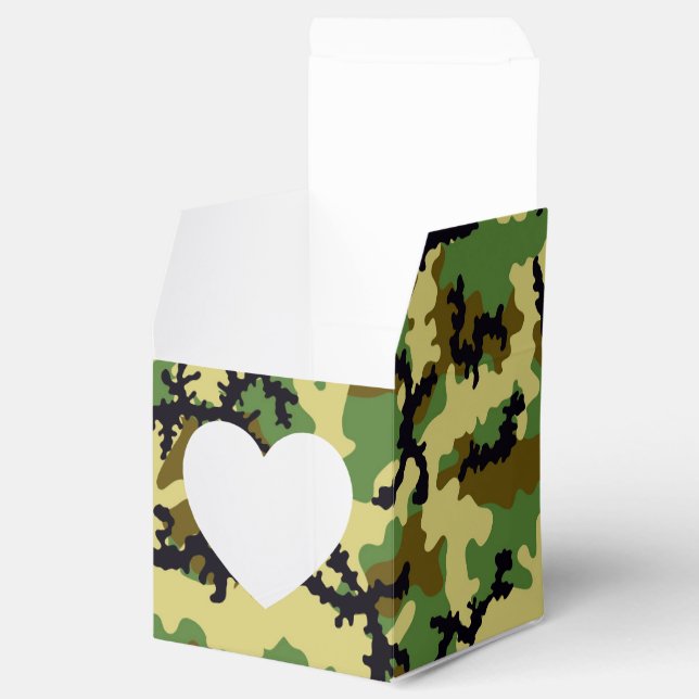 Woodland camouflage favour box (Opened)