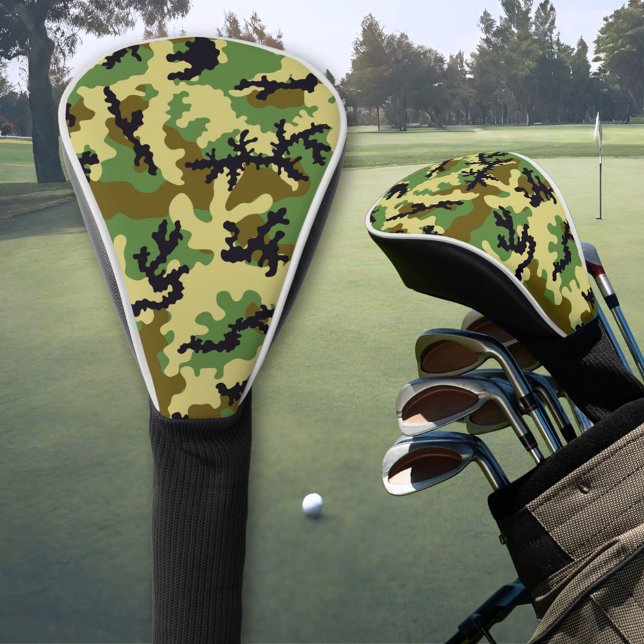 Woodland camouflage golf head cover (Creator Uploaded)