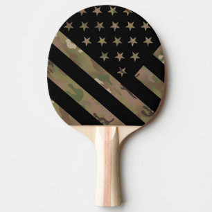 Woodland Camouflage I Flag Ping Pong Paddle