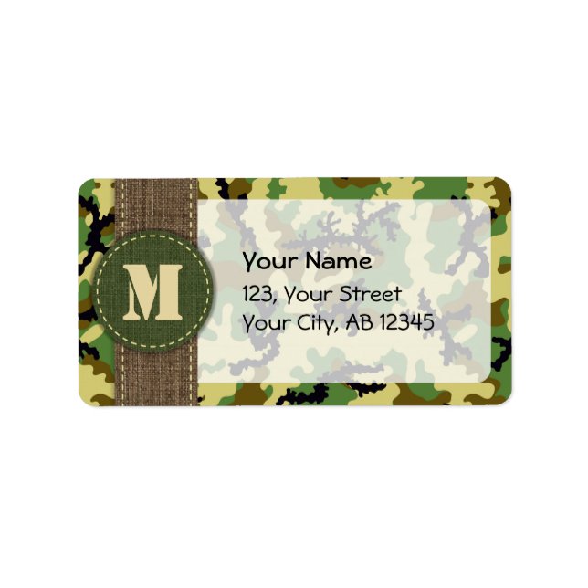 Woodland camouflage label (Front)