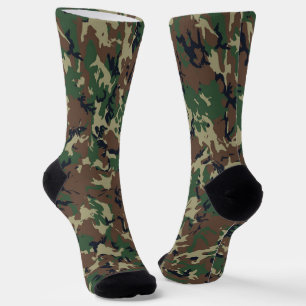 Woodland Camouflage Military Pattern Socks