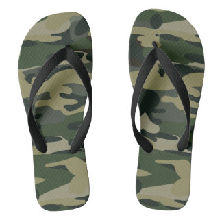 Woodland Camouflage Pattern Tactical Military Camo Jandals
