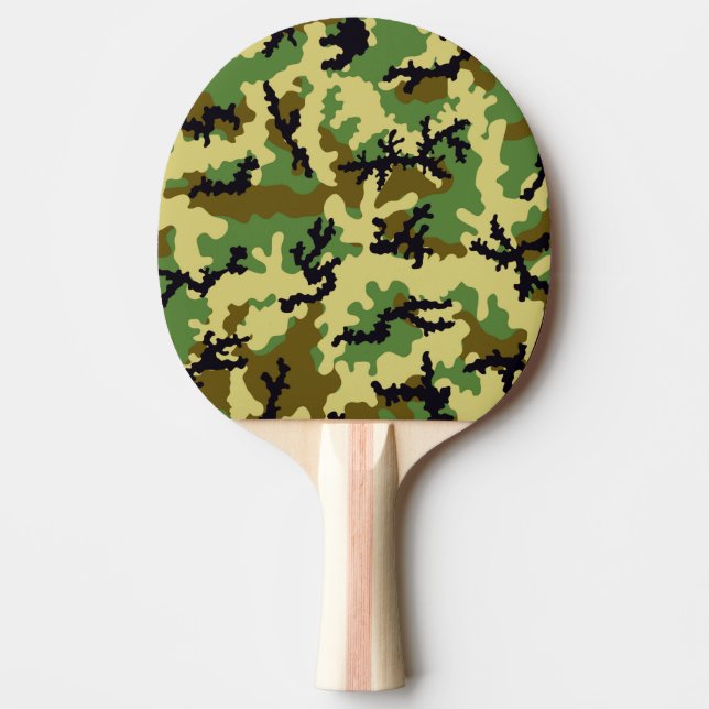 Woodland camouflage ping pong paddle (Front)