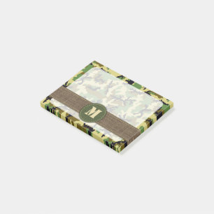 Woodland camouflage post-it notes