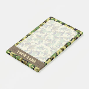 Woodland camouflage post-it notes
