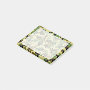 Woodland camouflage post-it notes