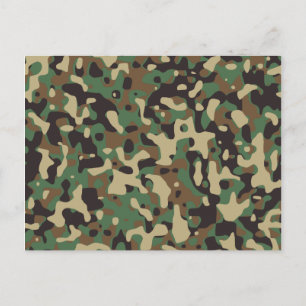 Woodland Camouflage Postcard
