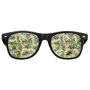 Woodland camouflage retro sunglasses