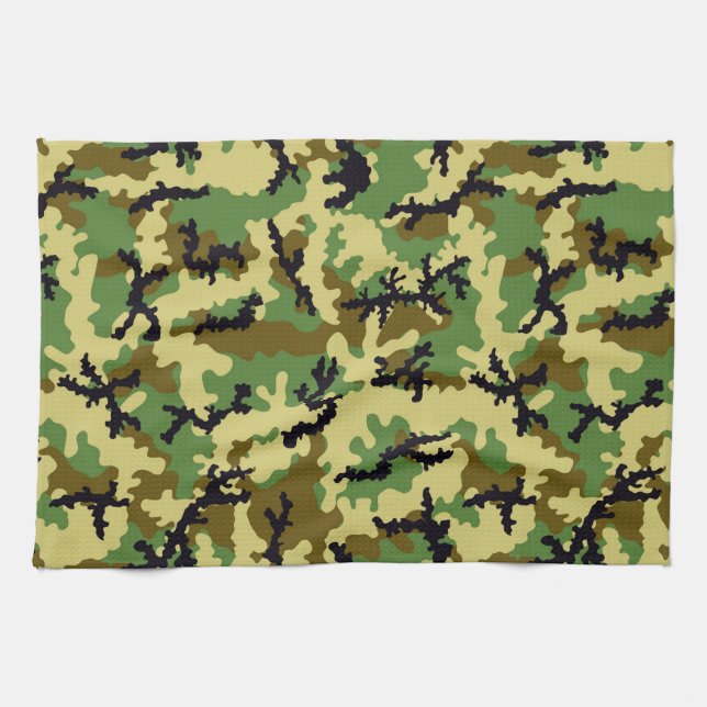 Woodland camouflage tea towel (Horizontal)