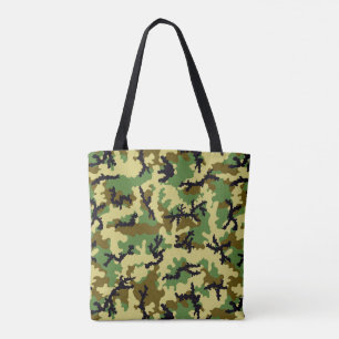 Woodland camouflage tote bag