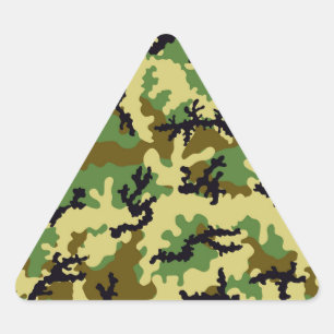Woodland camouflage triangle sticker