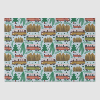 Woodland Camper Blue Tissue Paper