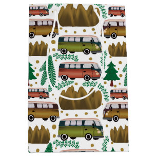 Woodland Camper Pattern Medium Gift Bag