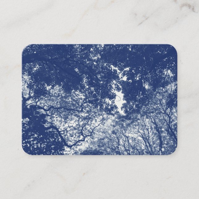 Woodland Canopy 02 - Cyanotype Effect Business Card (Front)