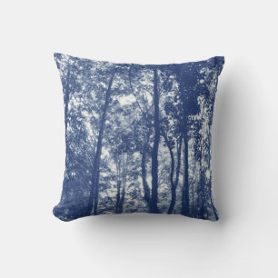 Woodland Canopy - Cyanotype Effect Cushion