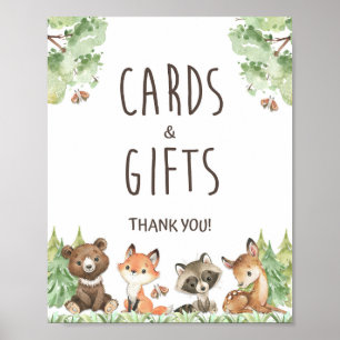 Woodland Cards & Gifts Shower or Birthday Sign