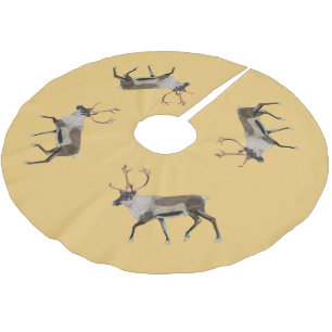 Woodland Caribou Brushed Polyester Tree Skirt