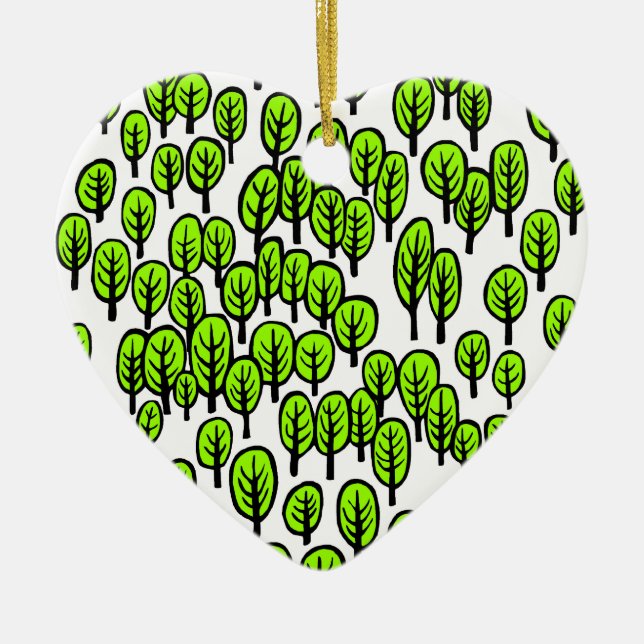 Woodland Ceramic Tree Decoration (Front)