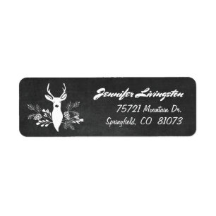 Woodland Chalkboard Return Address Labels