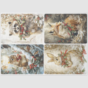Woodland Christmas Critters Tissue Paper