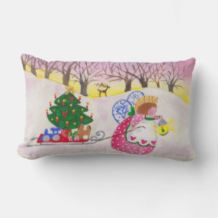 Woodland Christmas Eve pillow