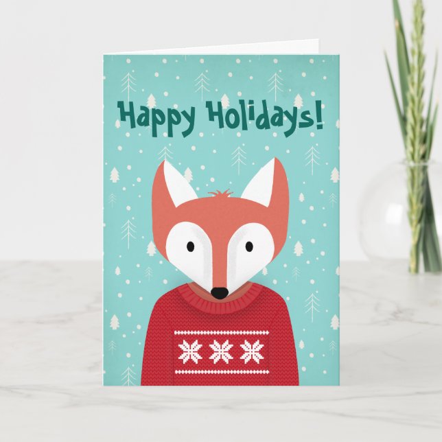 Woodland Christmas Folded Card (Front)