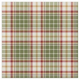 Woodland Christmas Plaid Fabric