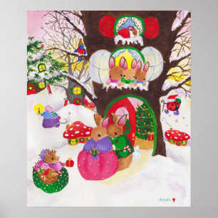 Woodland Christmas poster