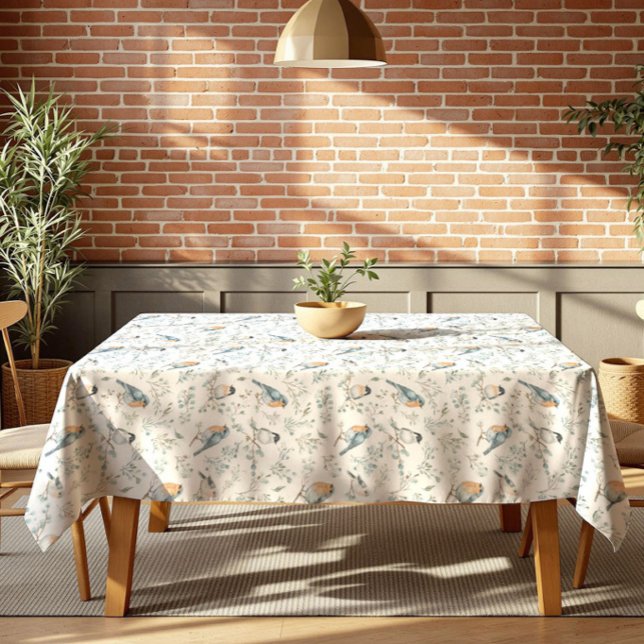 Woodland Christmas Robin Birds – Kitchen Decor Tablecloth (Creator Uploaded)