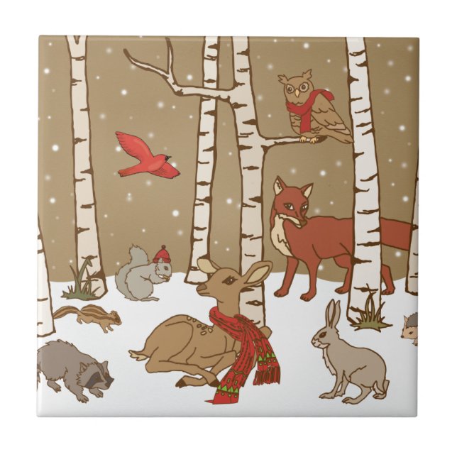 Woodland Christmas Tile (Front)