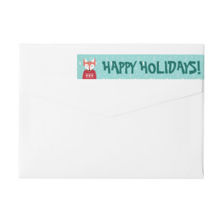 Woodland Christmas Wrap Around Label