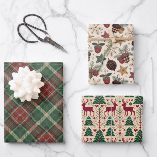 Woodland Christmas Wrapping Paper Sheet